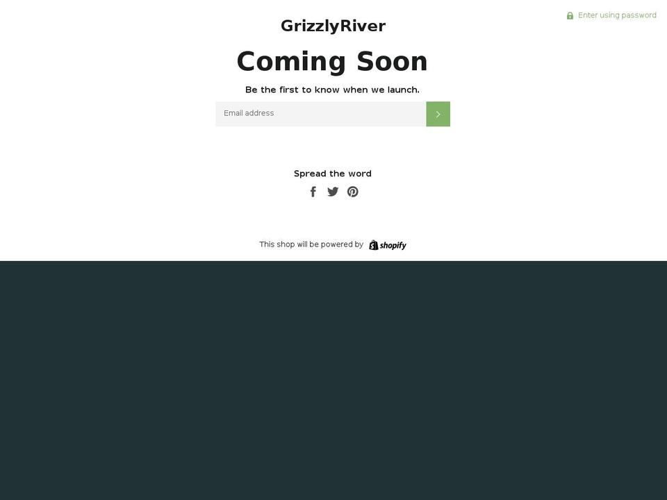 grizzlyriver.com — Shopify storefront screenshot