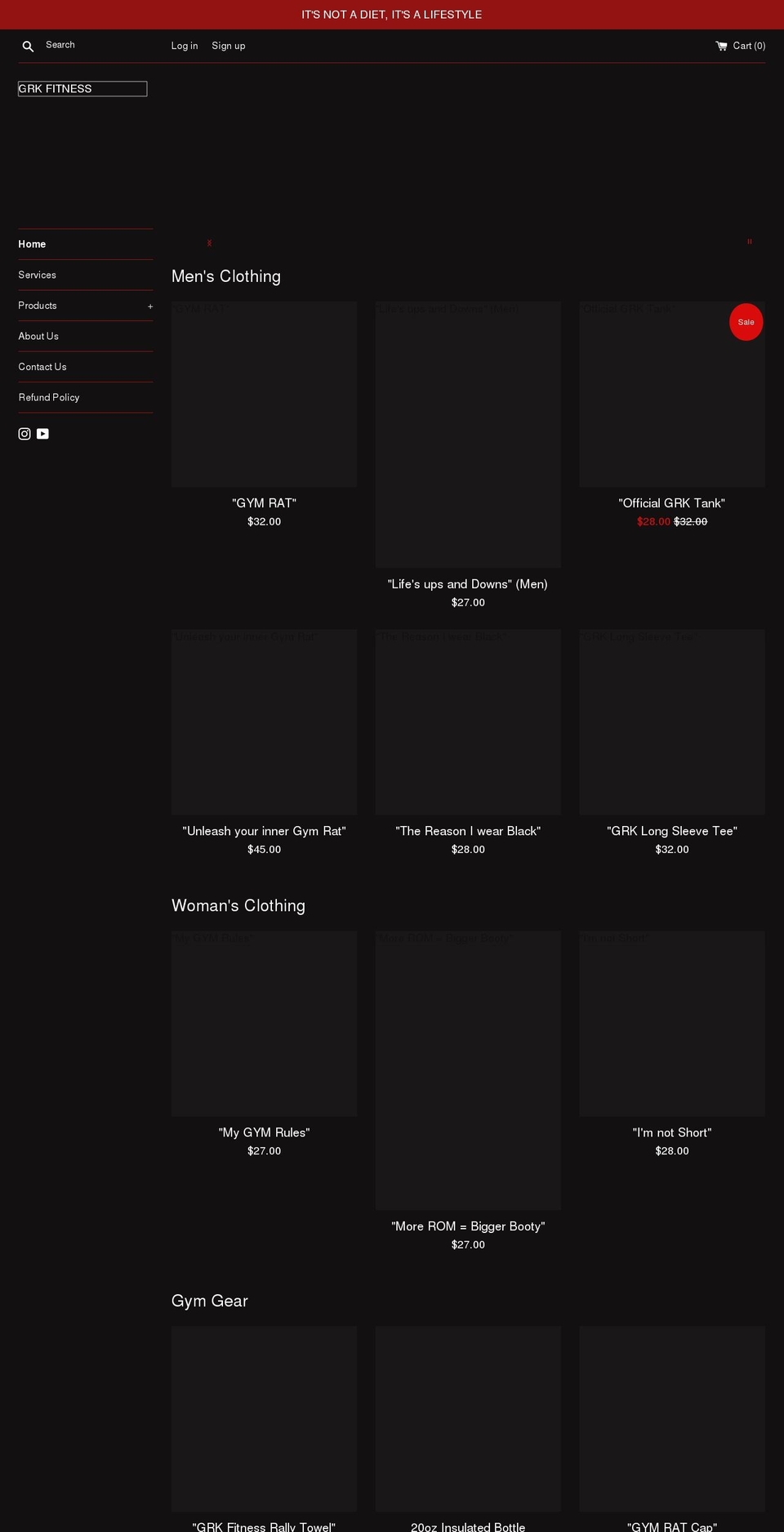 grkfitness.com shopify website screenshot