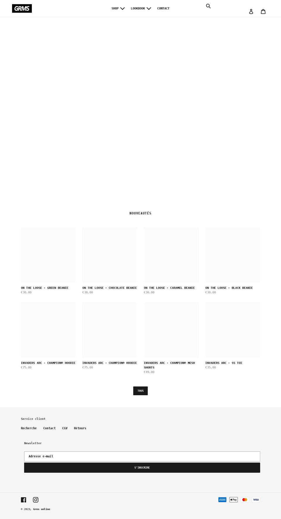 grms-online.com shopify website screenshot