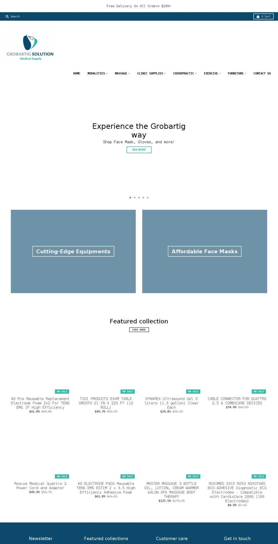 grobartigmedicalsupplies.com shopify website screenshot