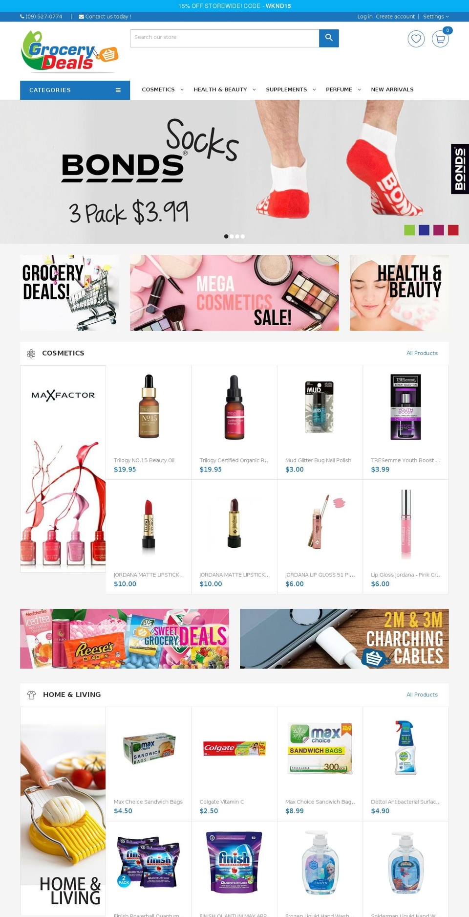 grocerydeals.co.nz shopify website screenshot