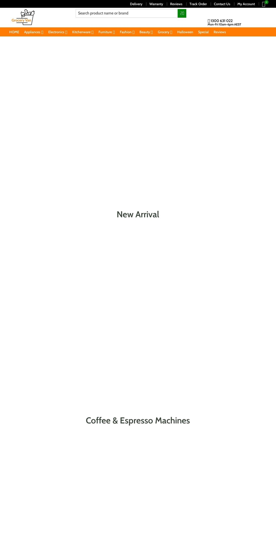 groceryvan.com.au shopify website screenshot