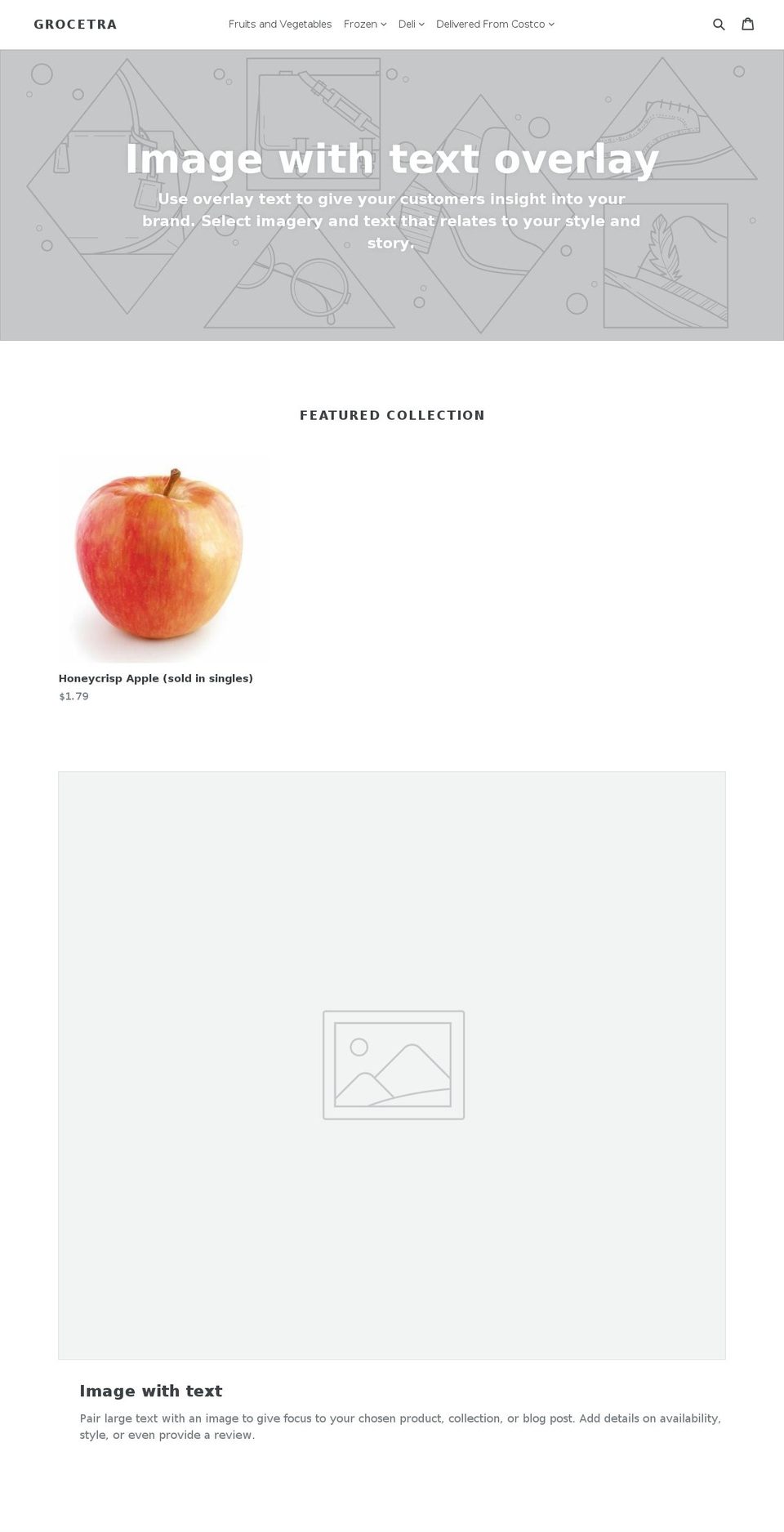 grocetra.com shopify website screenshot