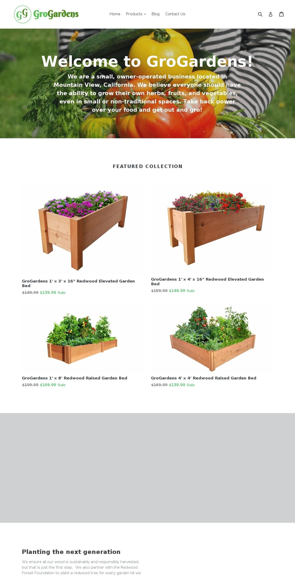 grogardens.com shopify website screenshot