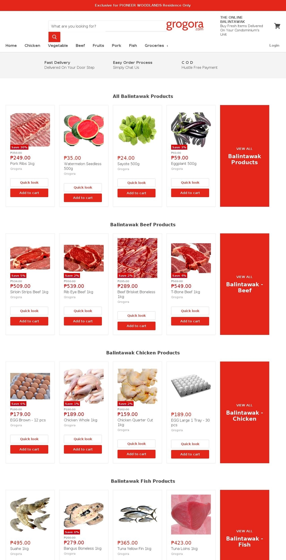 grogora.com shopify website screenshot
