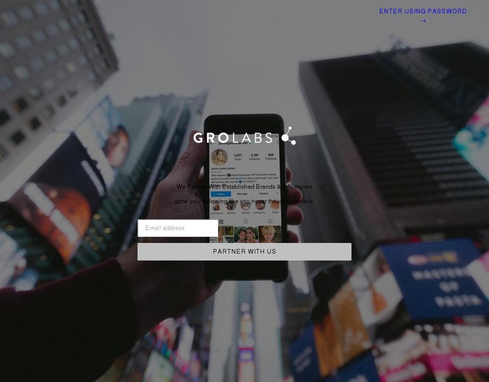 grolabs.myshopify.com shopify website screenshot