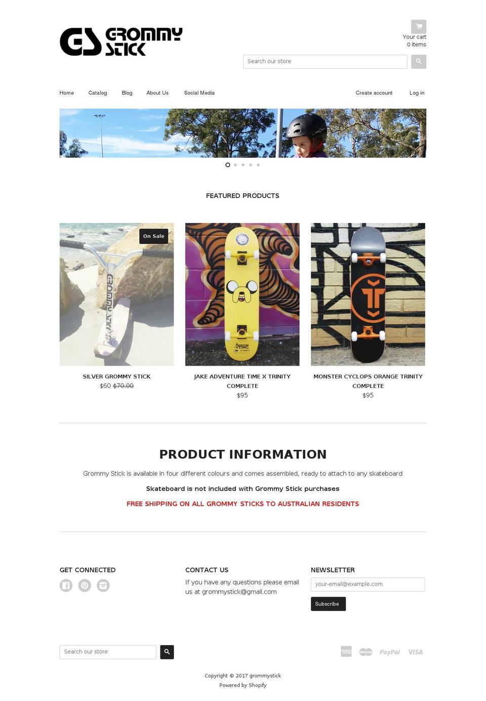 grommystick.com shopify website screenshot