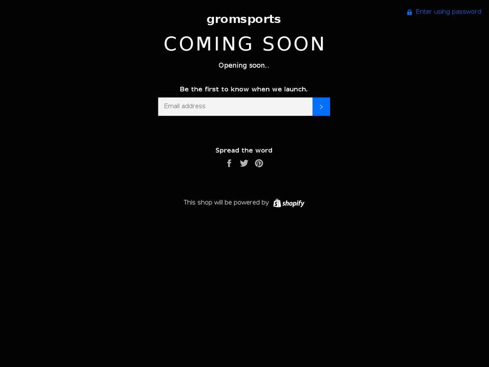gromsports.com — Shopify storefront screenshot