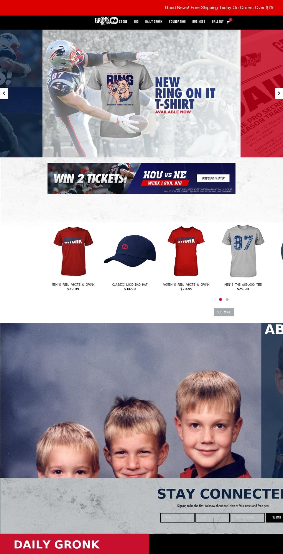 gronknation.com — Shopify storefront screenshot