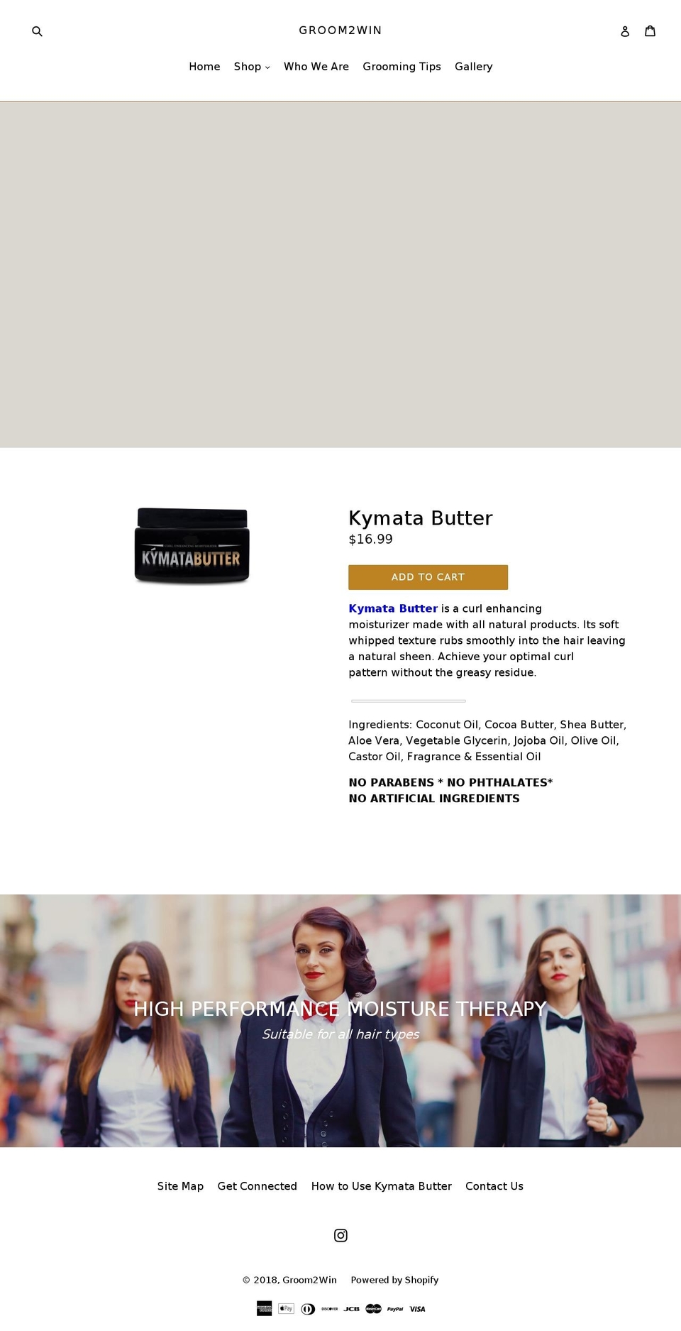 groom2win.com shopify website screenshot