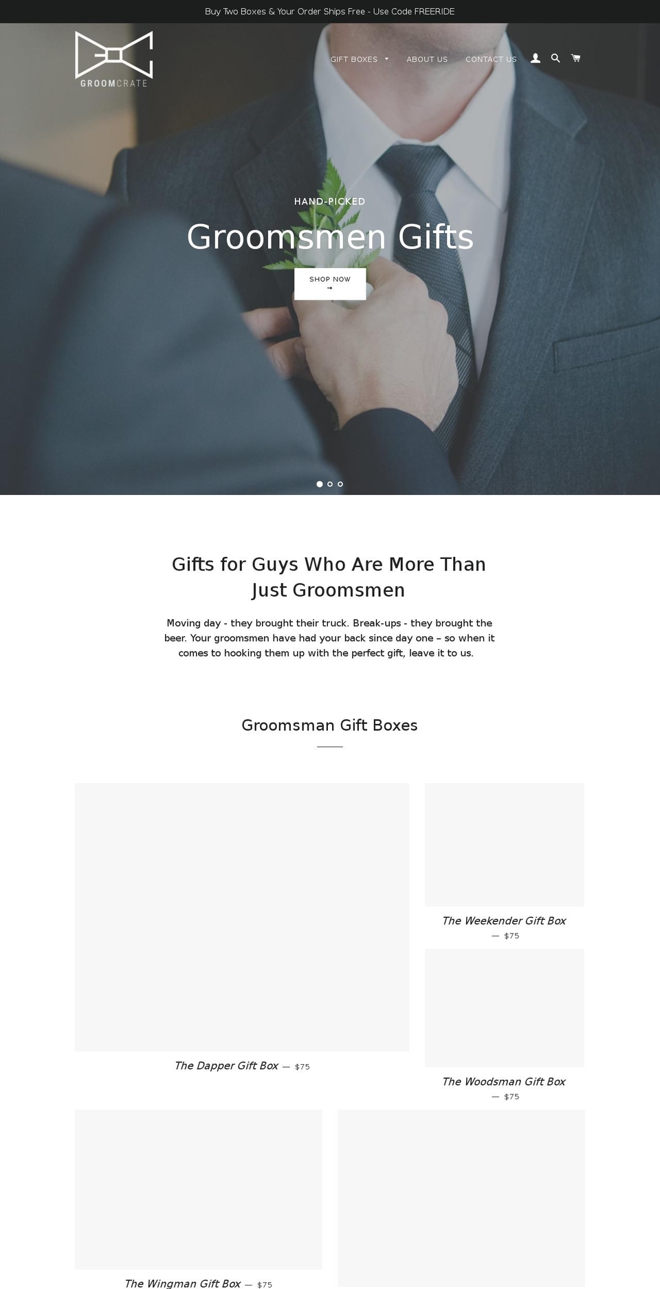 groomcrate.com — Shopify storefront screenshot