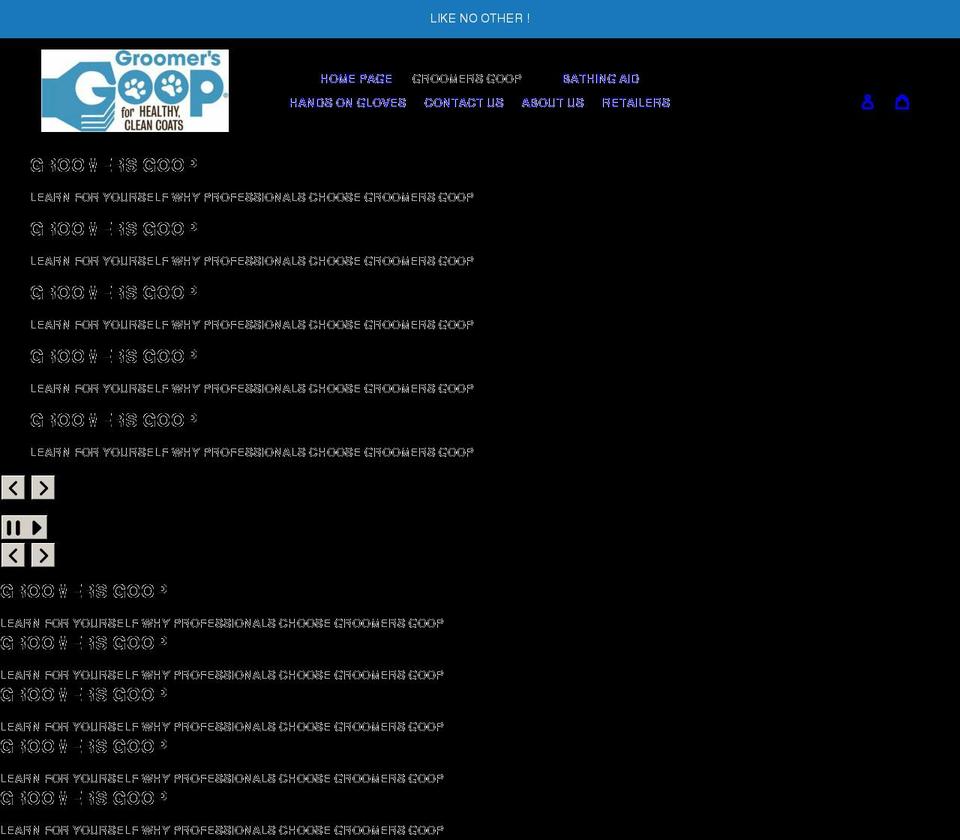 groomersgoop.com.au shopify website screenshot