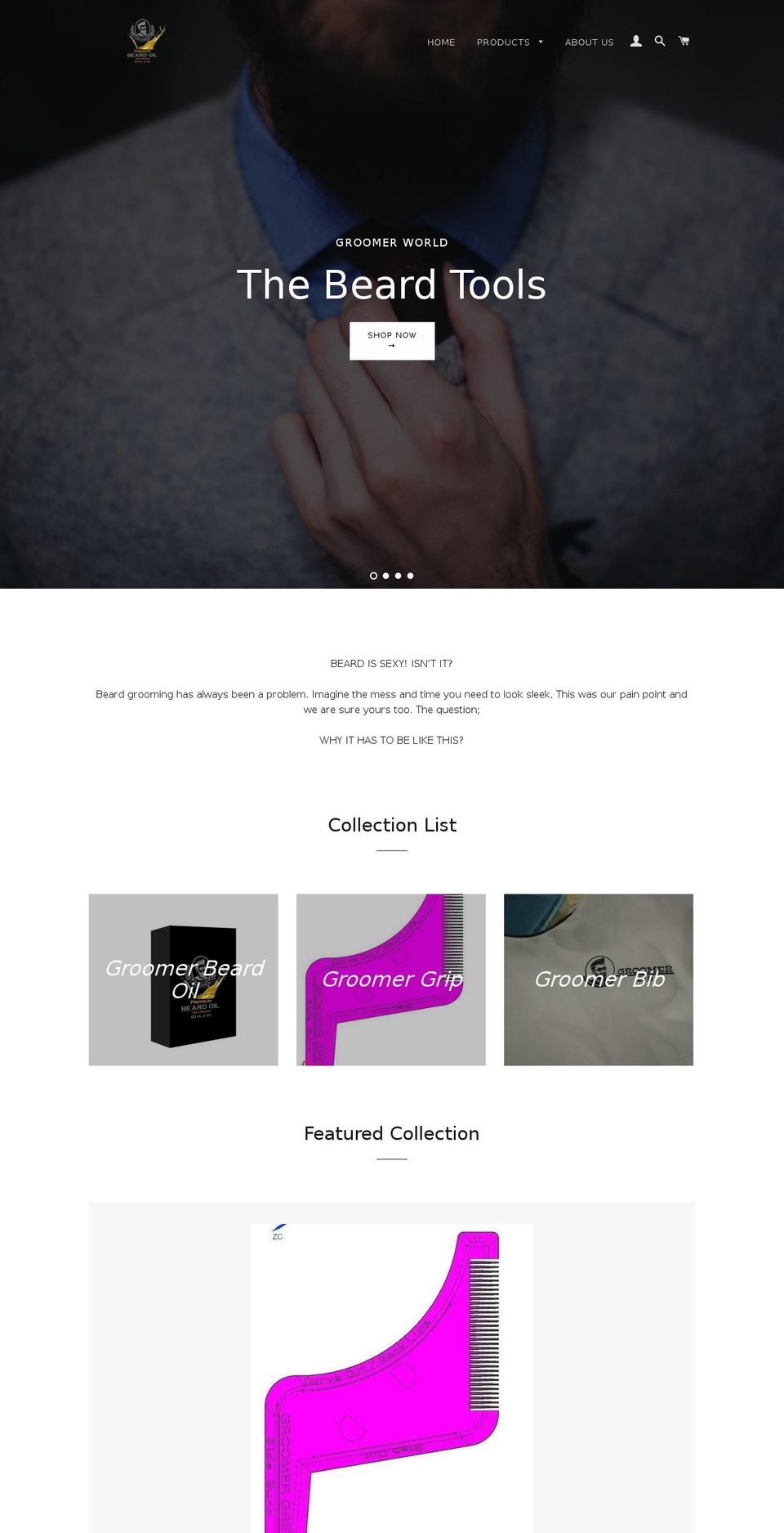 groomerworld.com shopify website screenshot