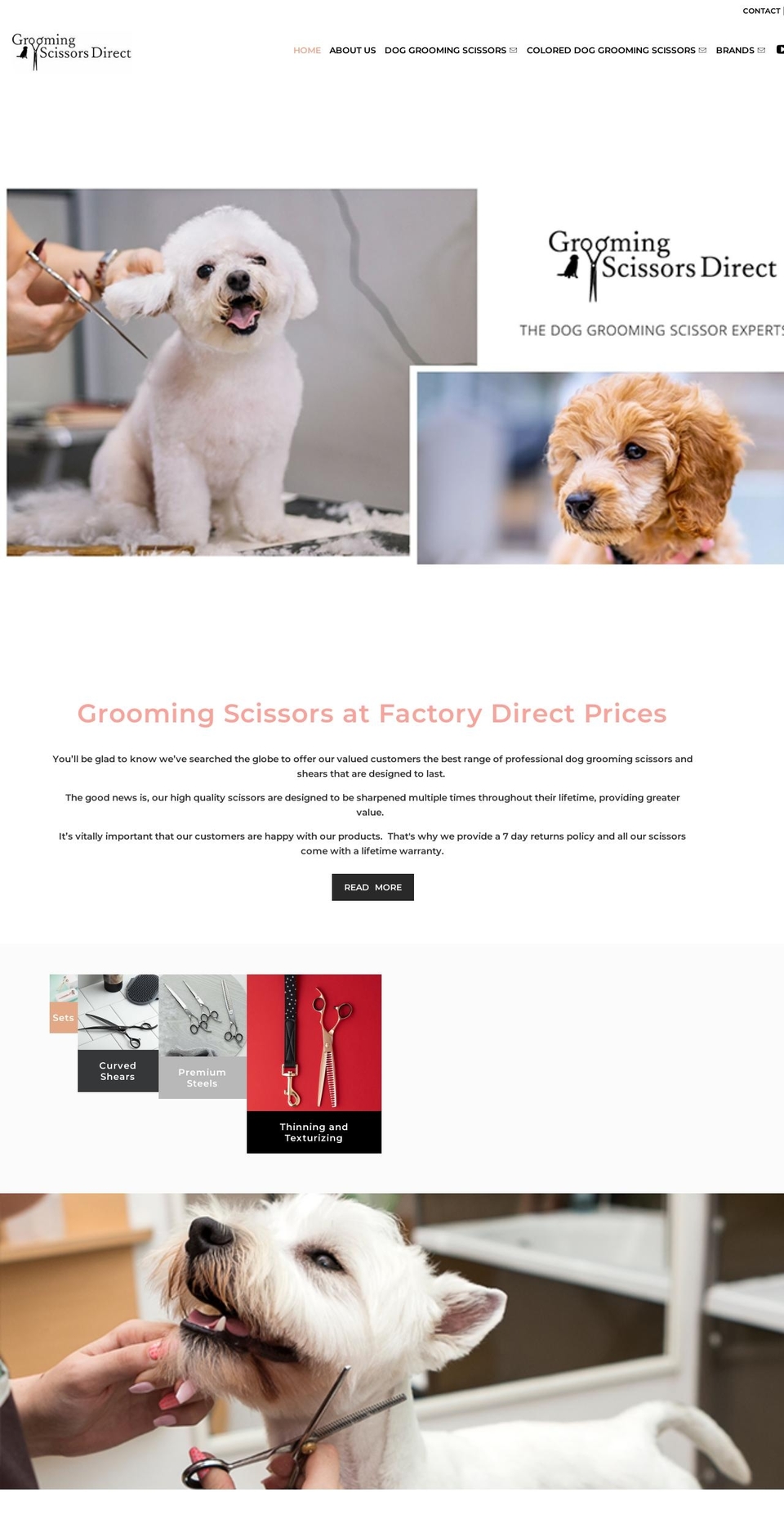 groomingscissorsdirect.com shopify website screenshot