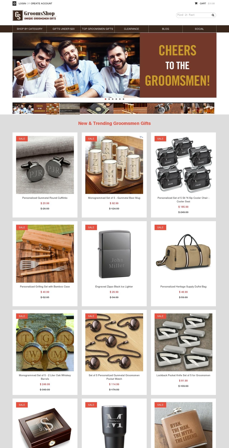 Expanse Shopify theme site example groomsshop.com