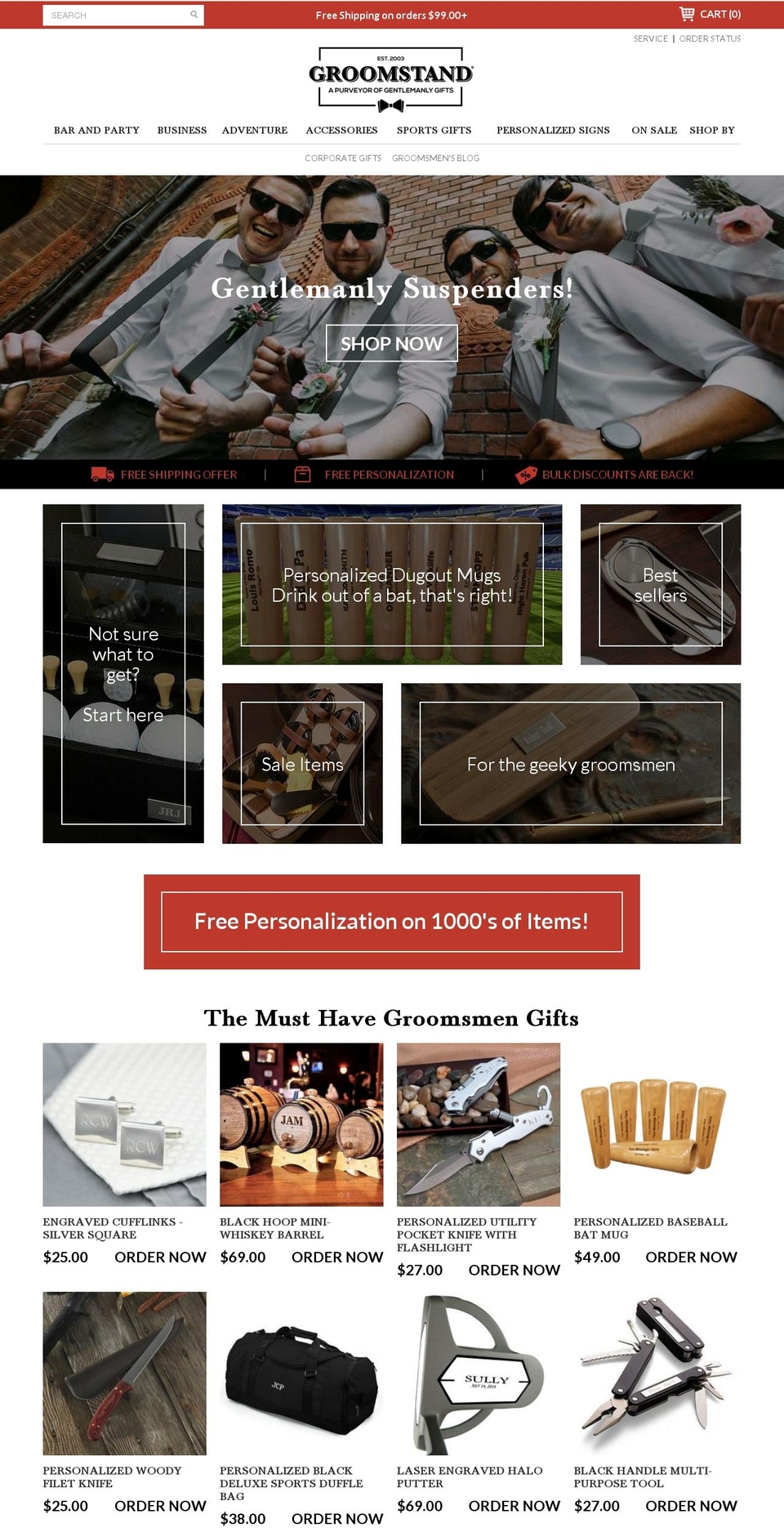 groomstand.ca shopify website screenshot