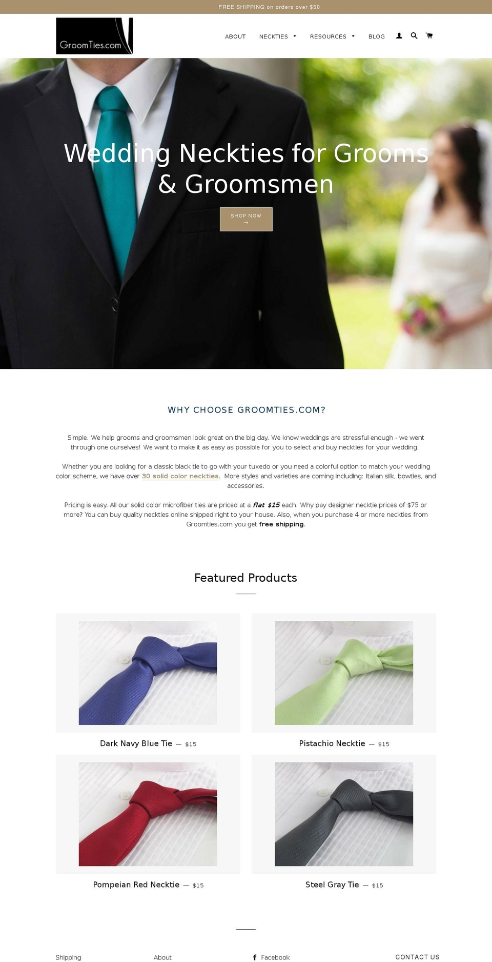 groomtie.com shopify website screenshot