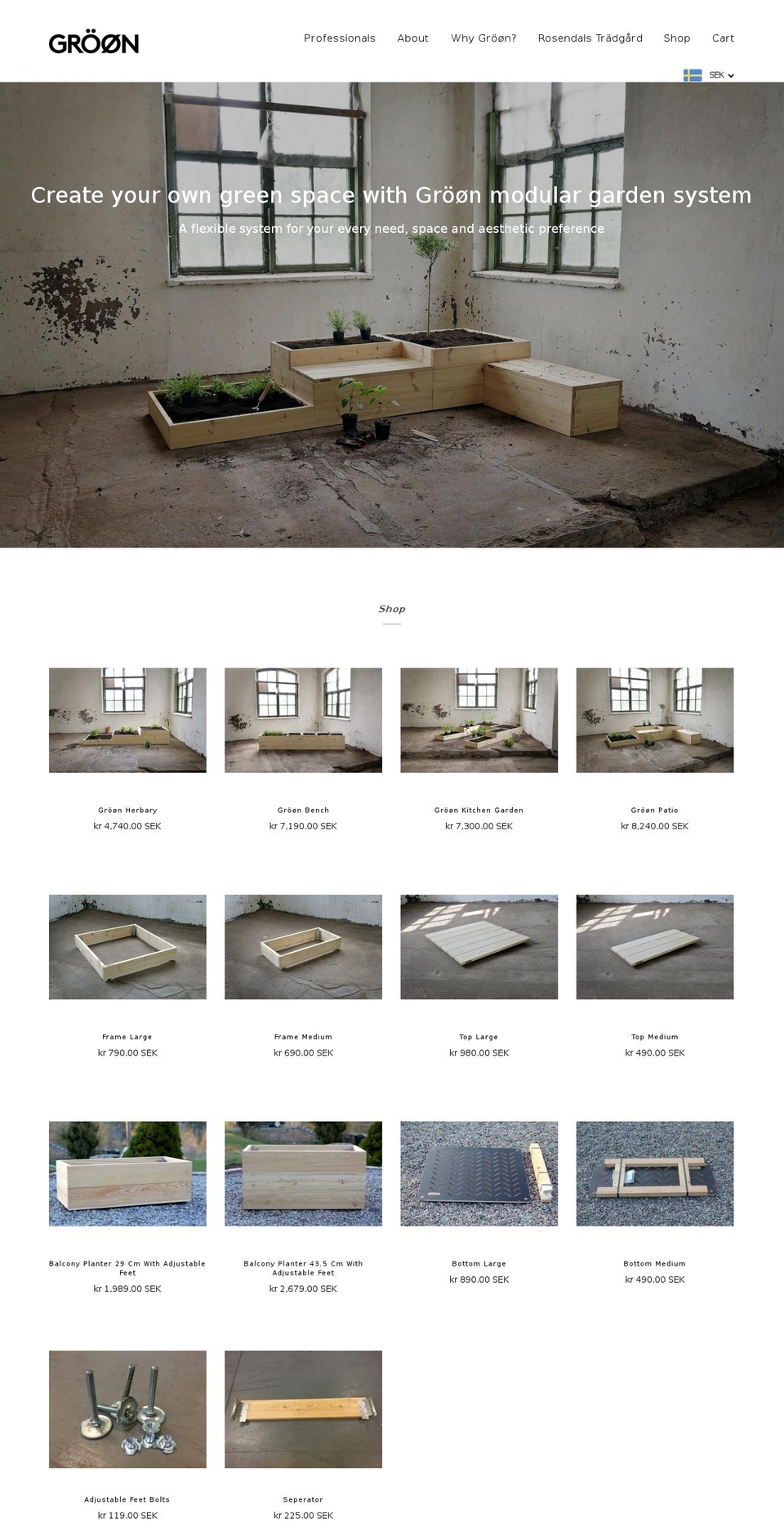 groongarden.com shopify website screenshot