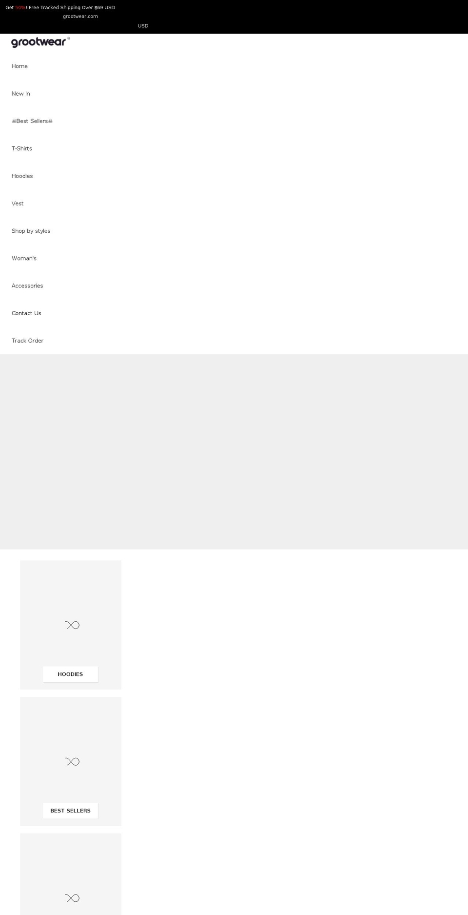 grootwear.com shopify website screenshot