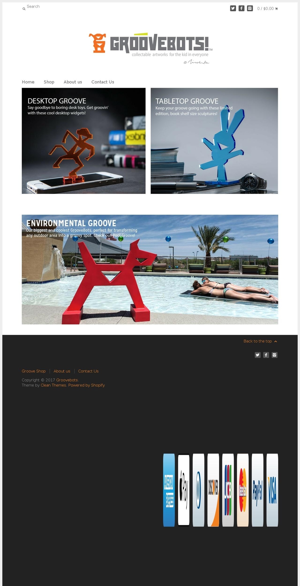 groovebots.com shopify website screenshot