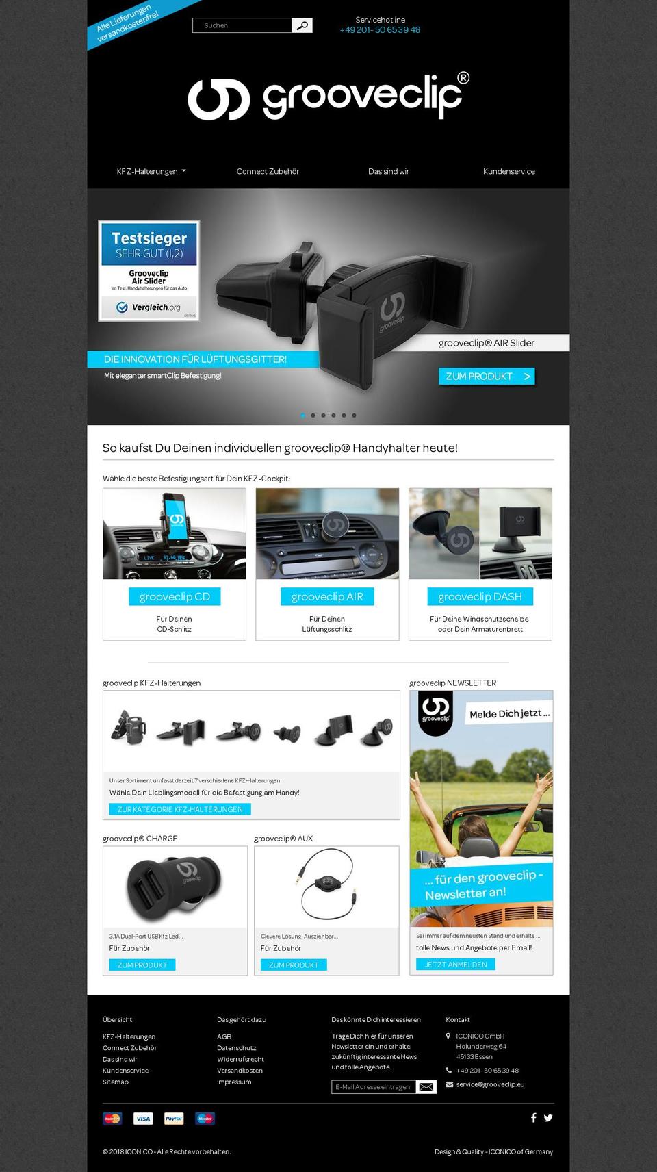 grooveclip.de shopify website screenshot