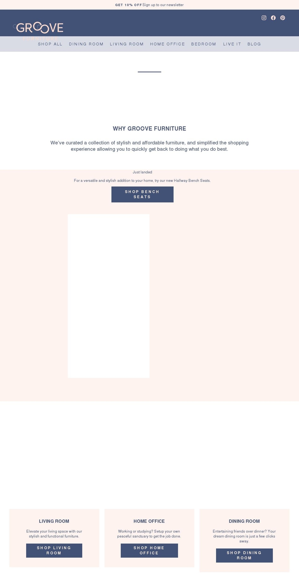 groovefurniture.com.au shopify website screenshot