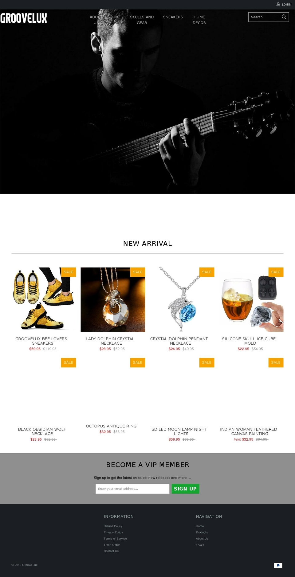 groovelux.com — Shopify storefront screenshot