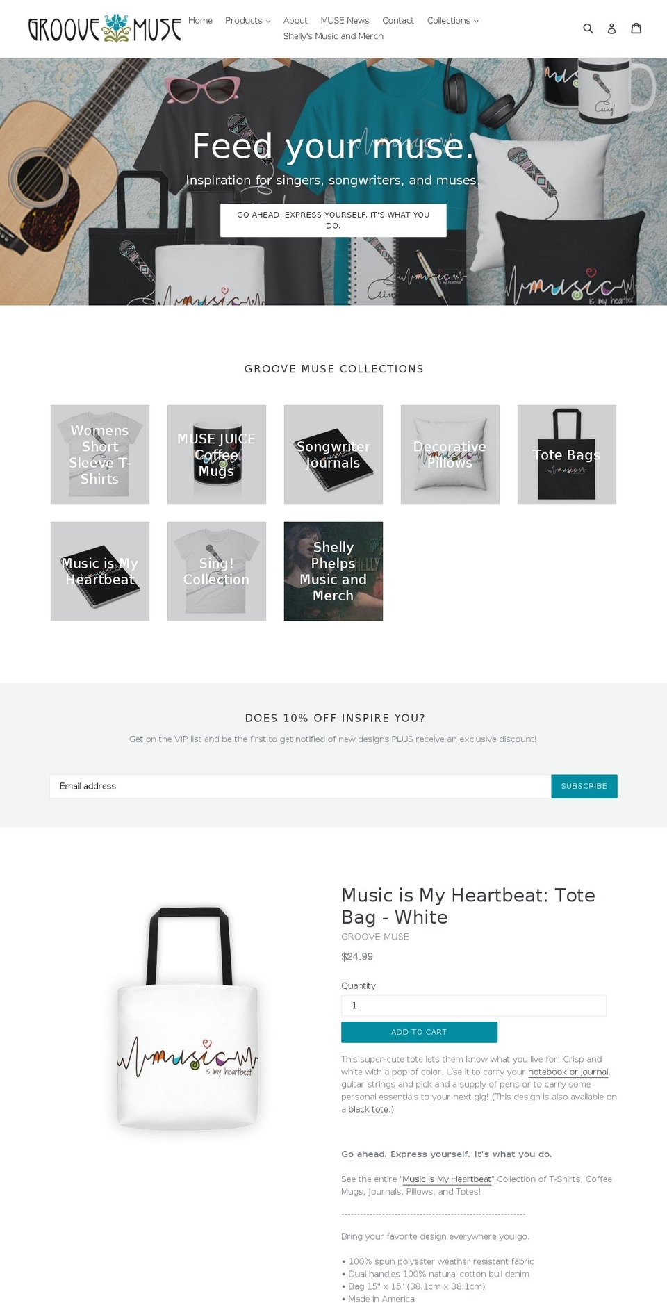 groovemusestore.com — Shopify storefront screenshot
