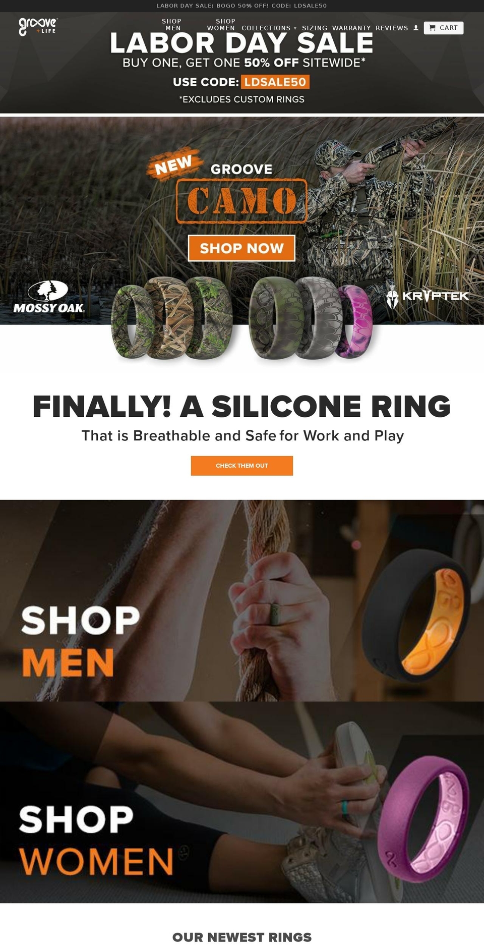 grooverings.com shopify website screenshot