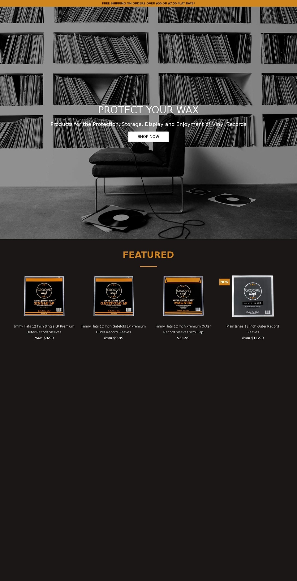 groovevinyl.com shopify website screenshot