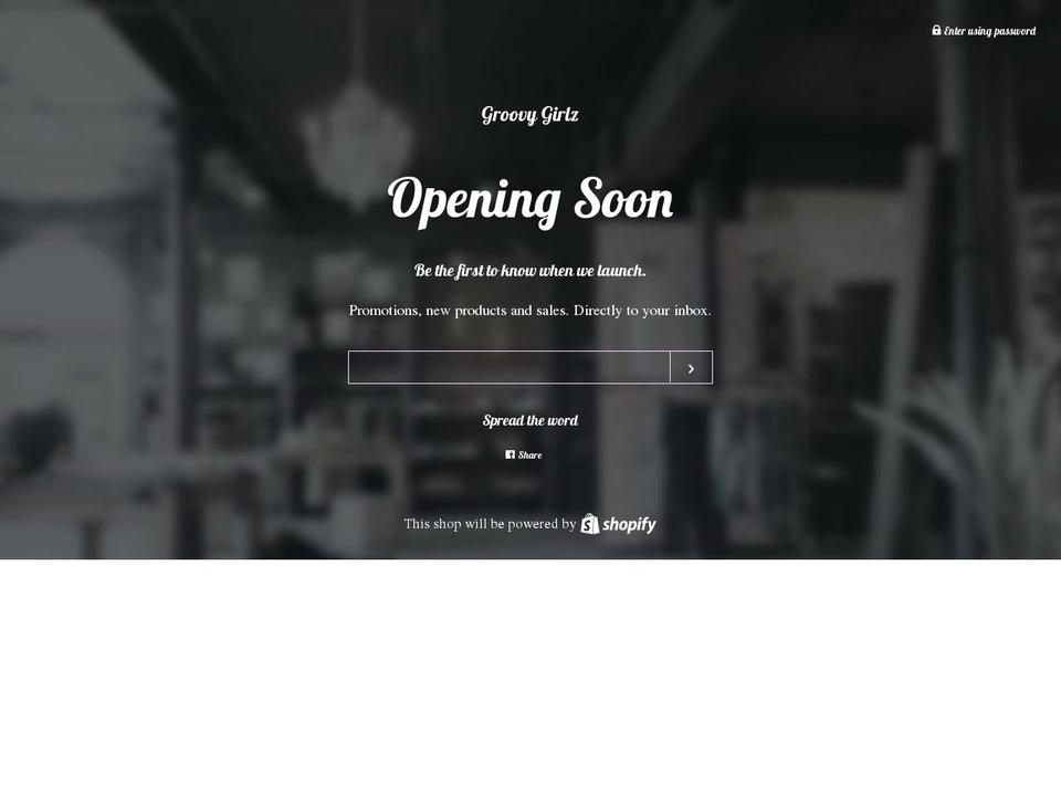 groovygirlz.com shopify website screenshot