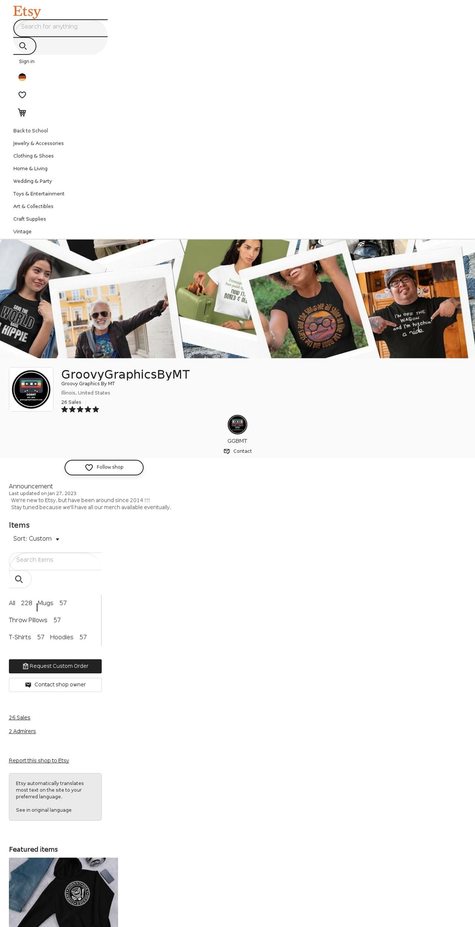 groovygraphicsbymt.com — Shopify storefront screenshot