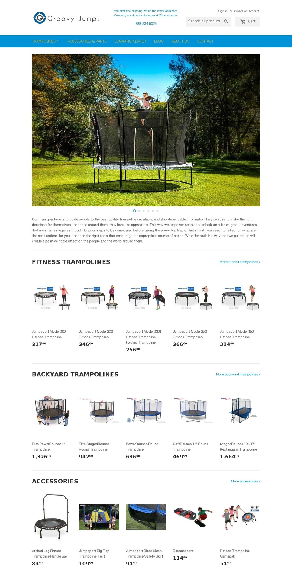 groovyjumps.com shopify website screenshot