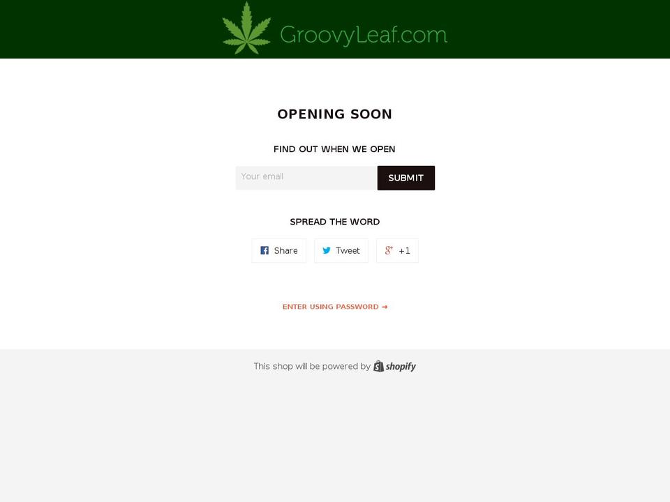 groovyleaf.com shopify website screenshot