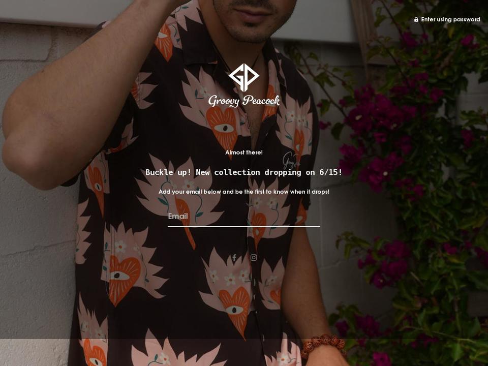 groovypeacock.com shopify website screenshot