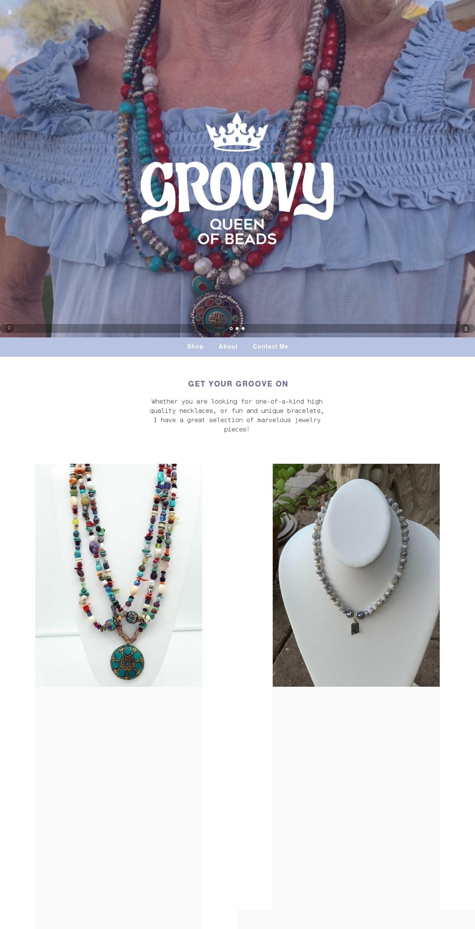 groovyqueenofbeads.com shopify website screenshot