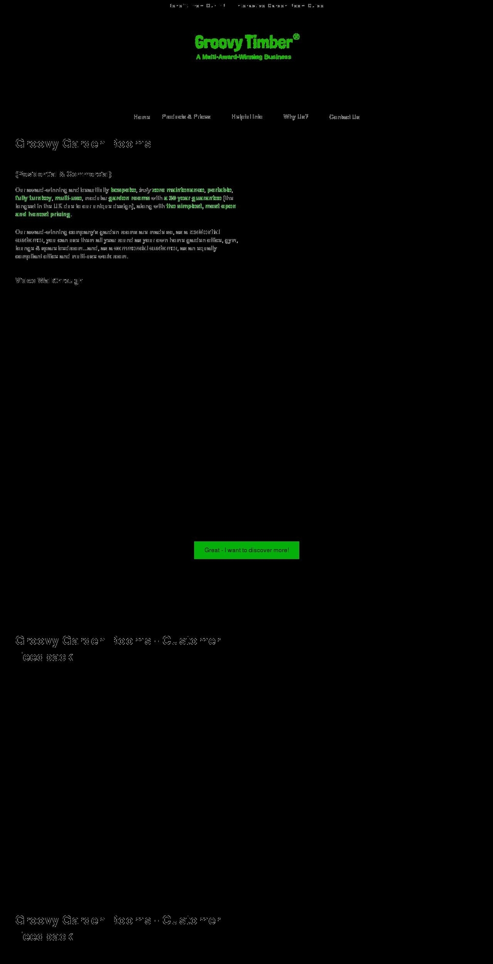 groovytimber.com shopify website screenshot