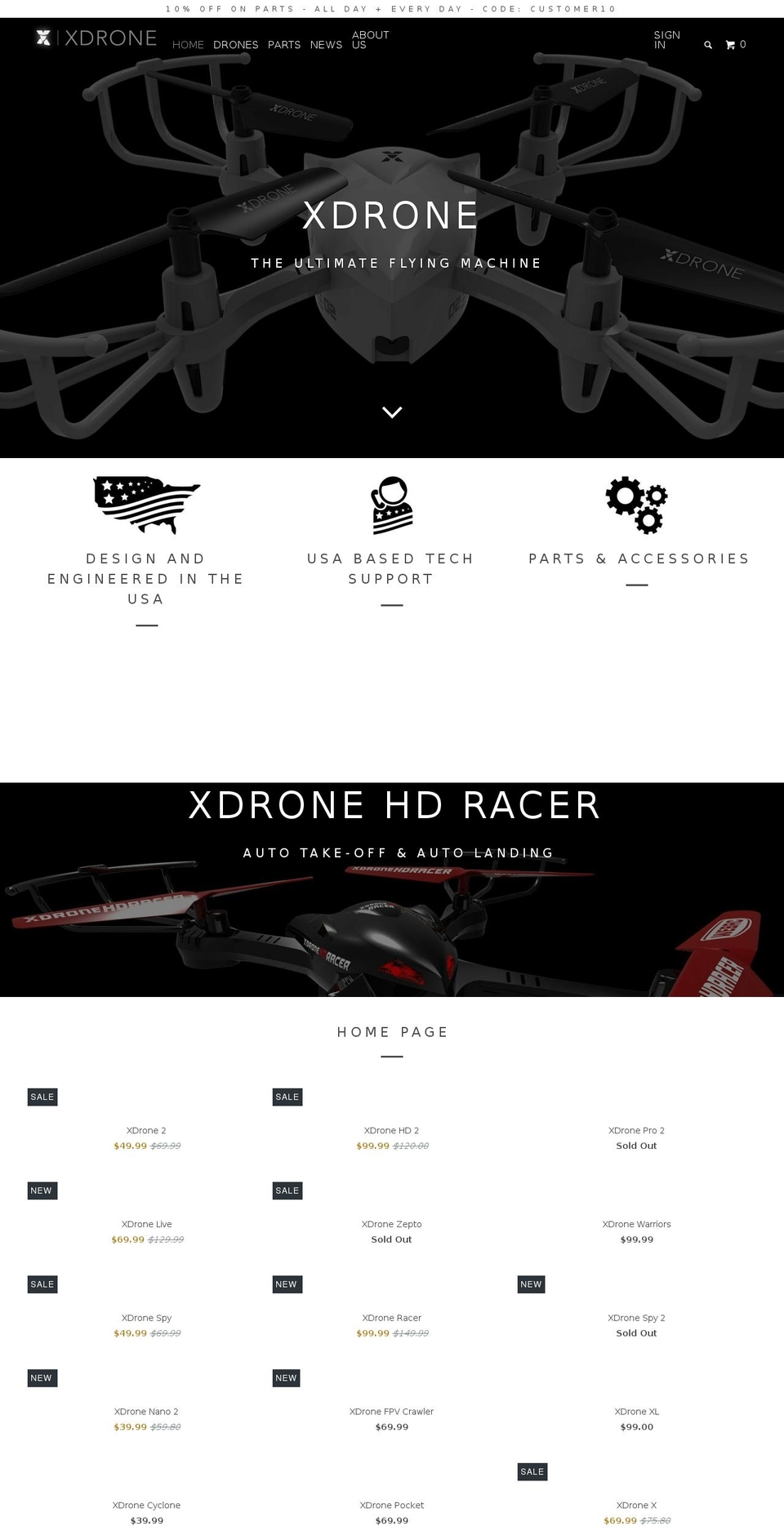 XDrone V1 Shopify theme site example groovytoys.co