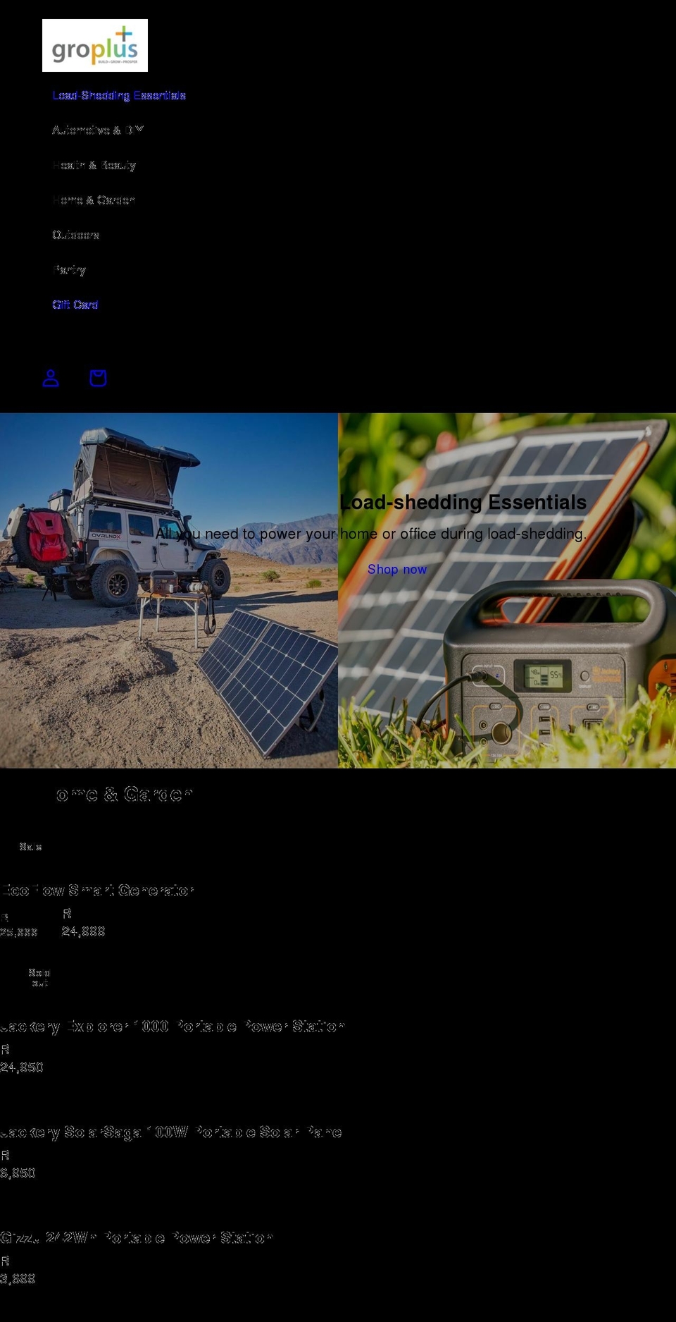 groplus.net shopify website screenshot