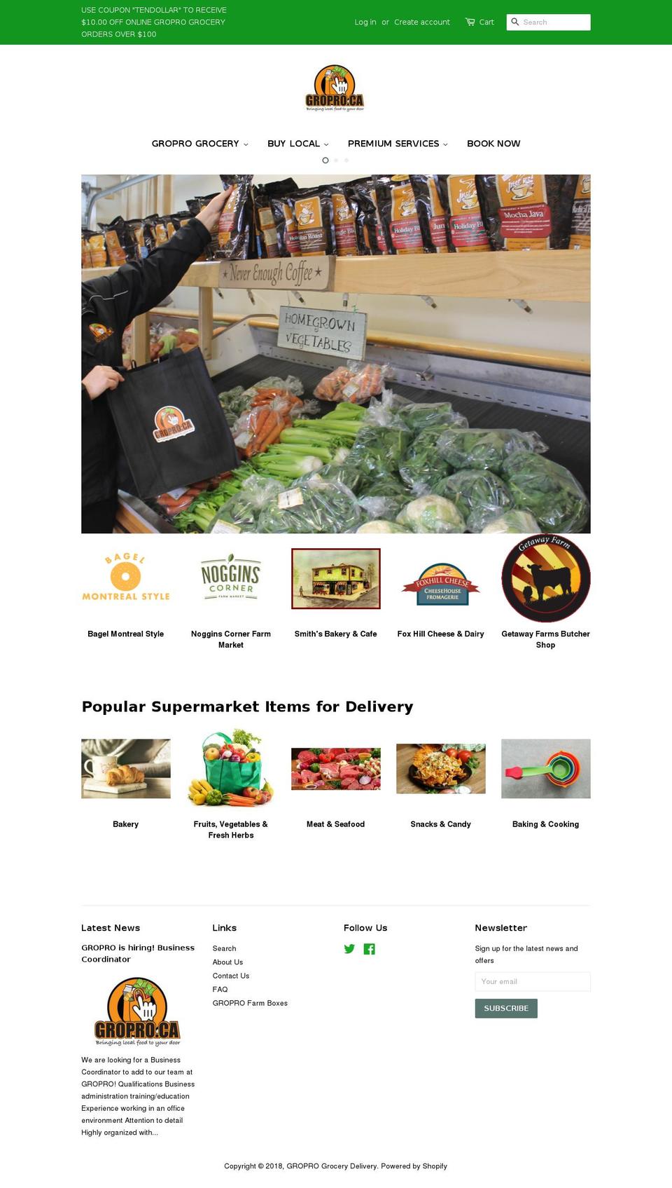 gropro.ca shopify website screenshot