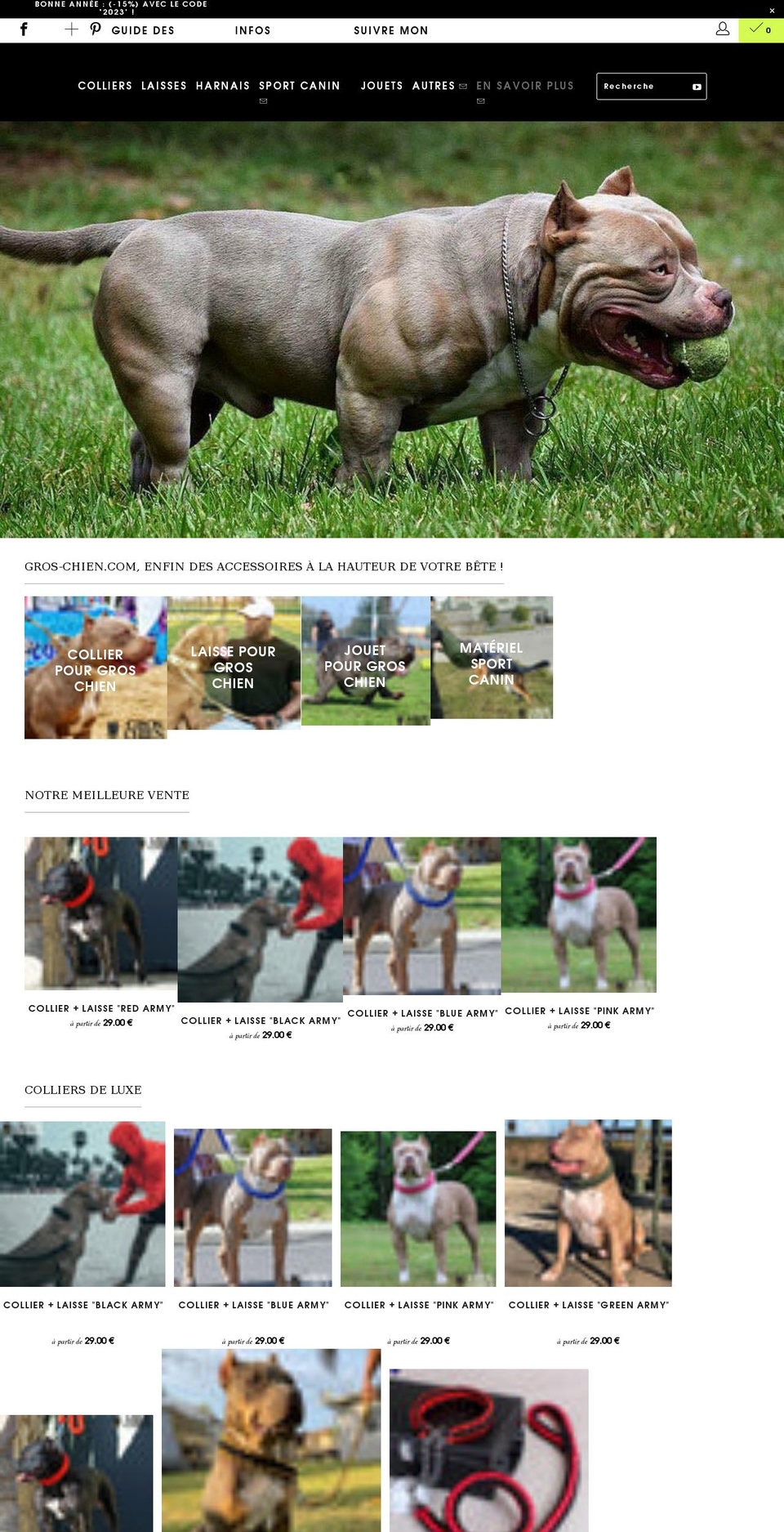 gros-chien.com shopify website screenshot