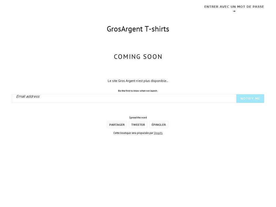 grosargent.fr shopify website screenshot