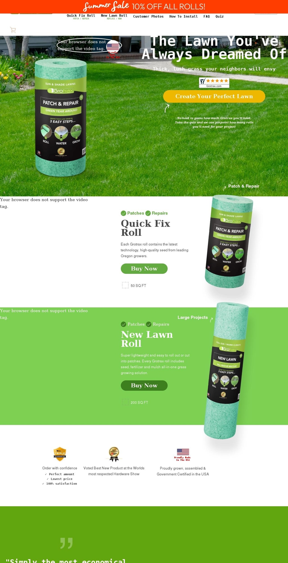 Turbo - CarlowSEO - DEV Shopify theme site example grotraxlawns.com