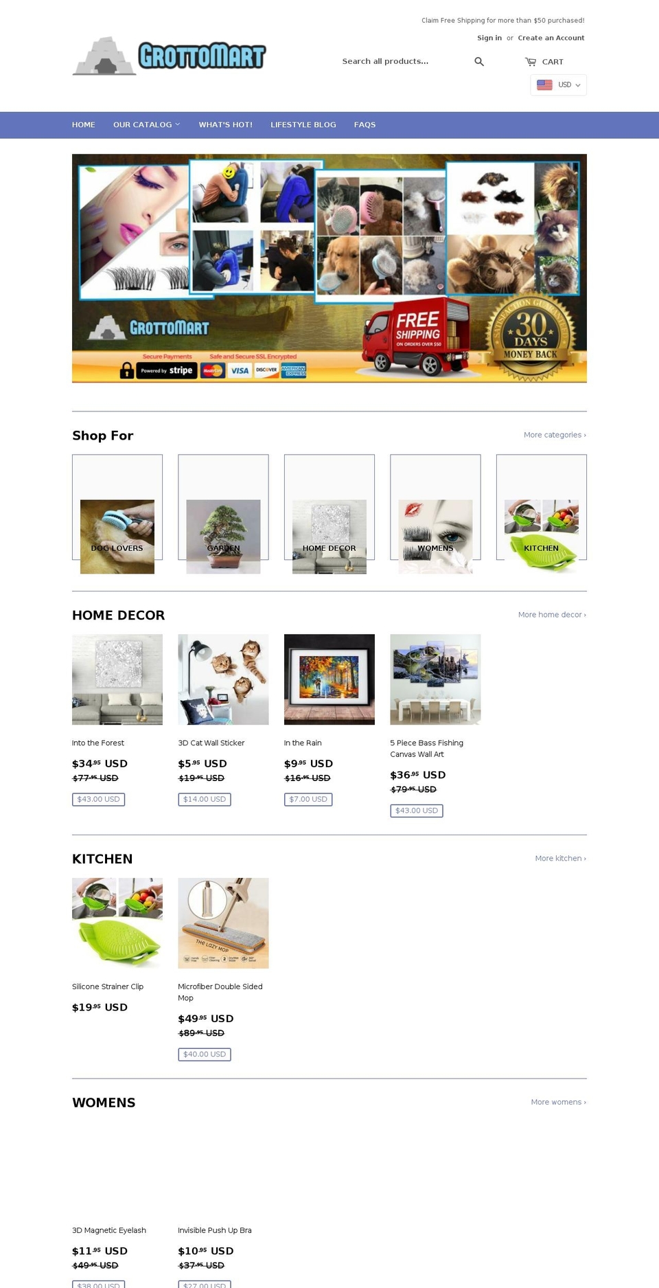 grottomart.myshopify.com shopify website screenshot