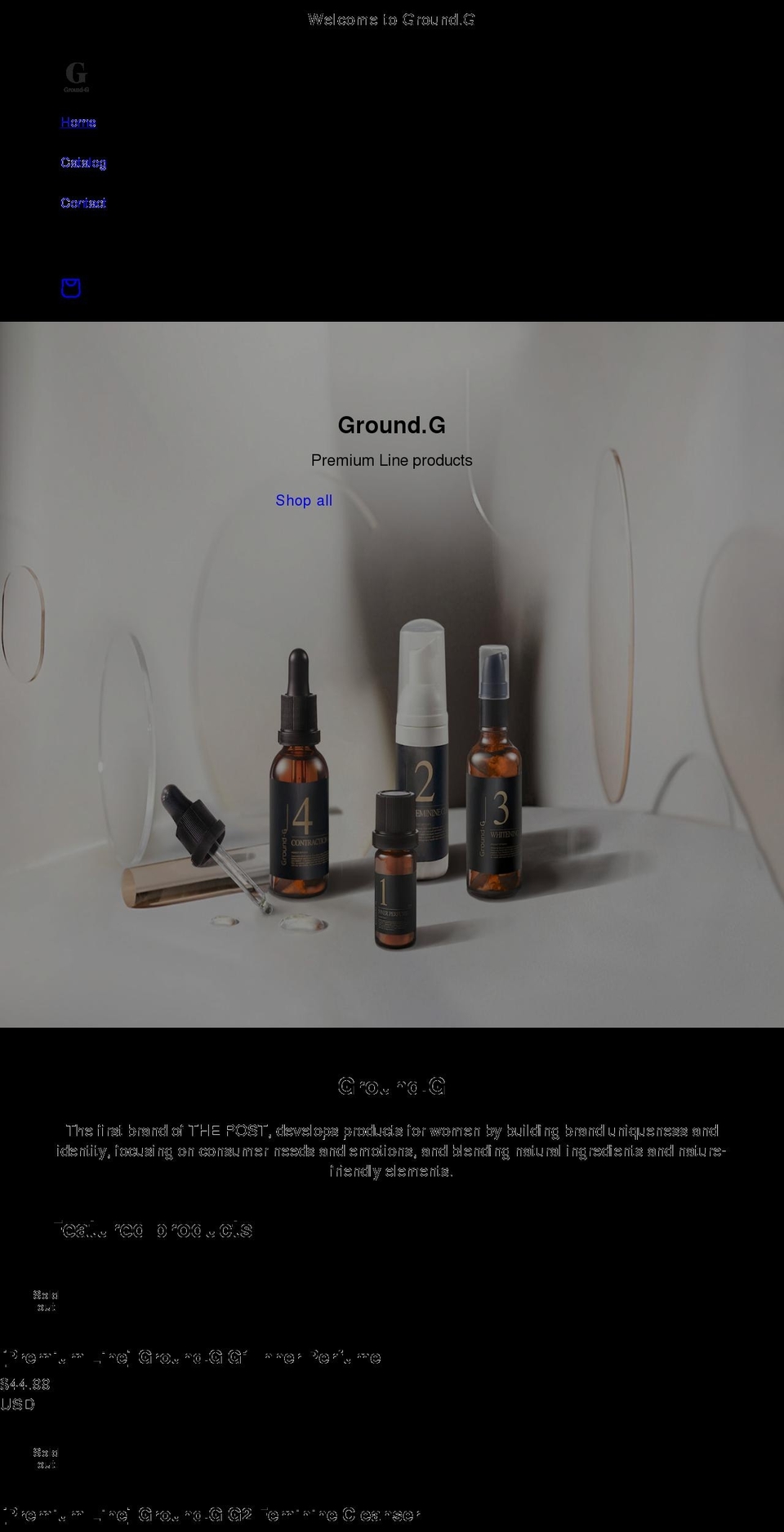 ground-g.com shopify website screenshot