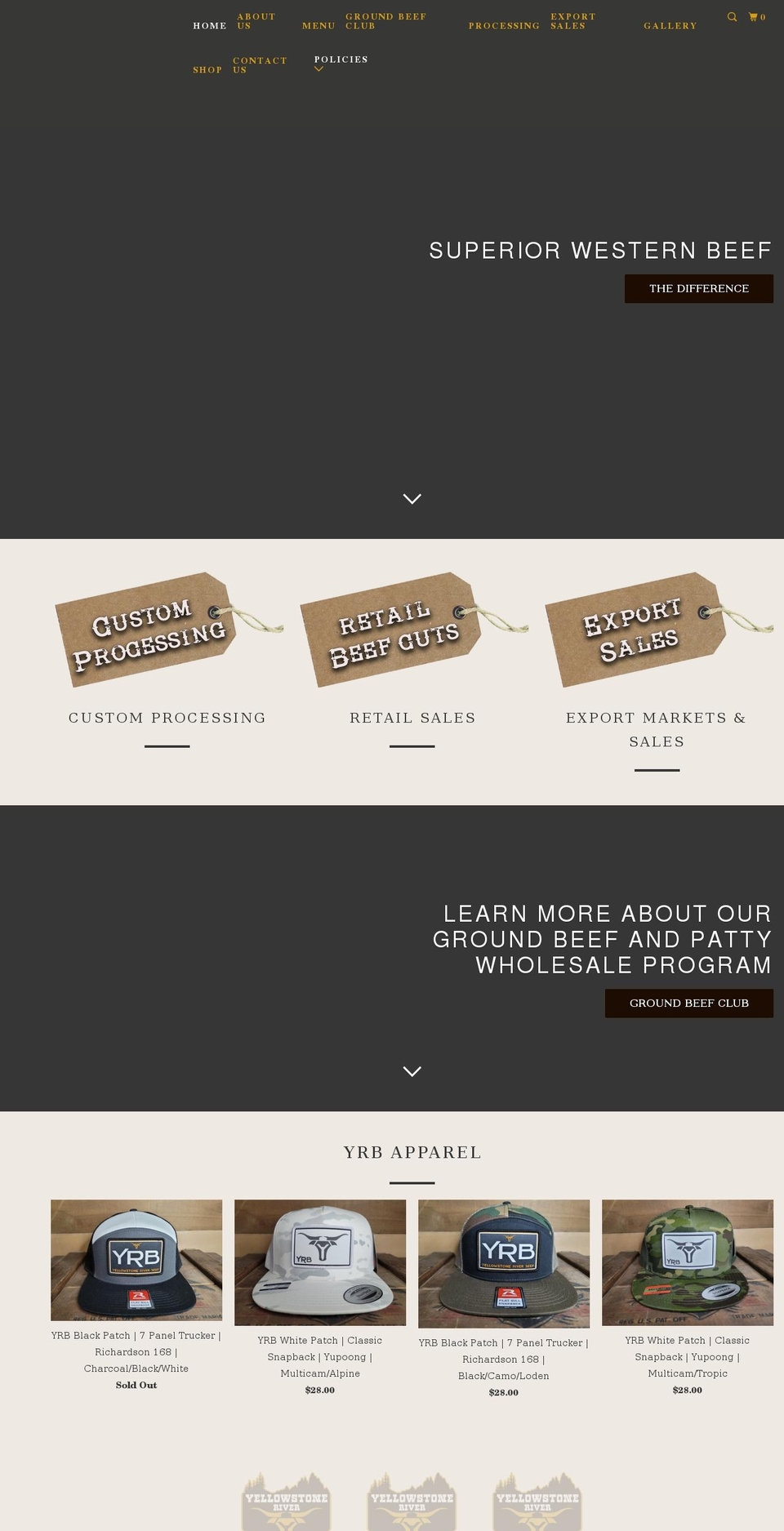 groundbeefclub.com shopify website screenshot