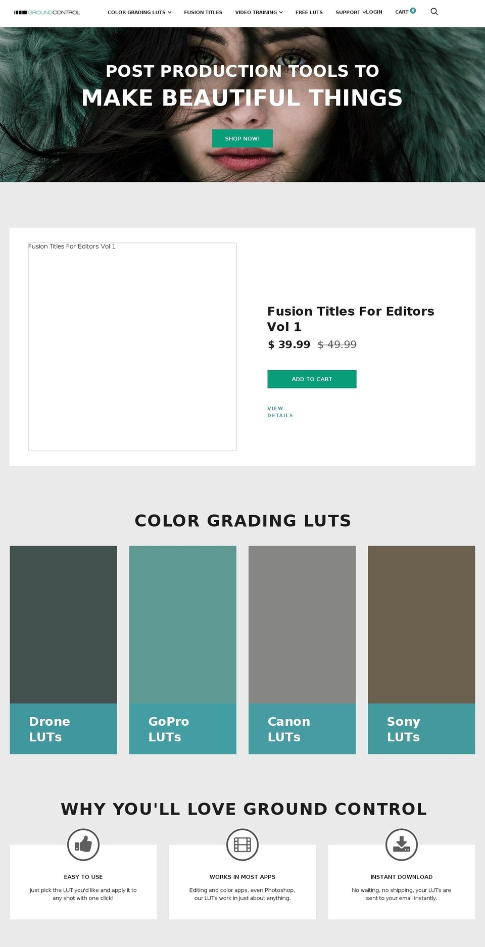 Copy of Trademark Shopify theme site example groundcontrolcolor.com