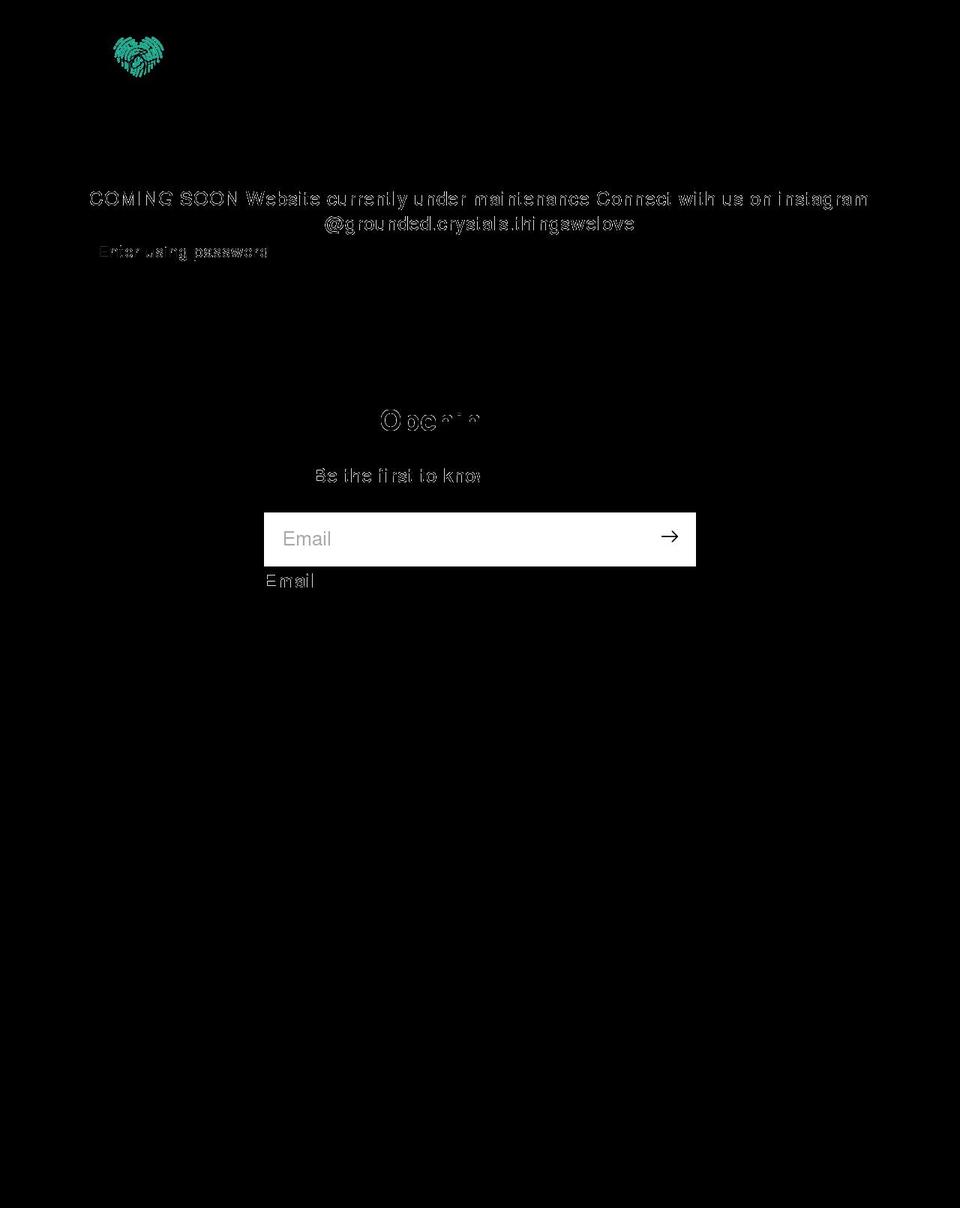 groundedcrystals.com — Shopify storefront screenshot