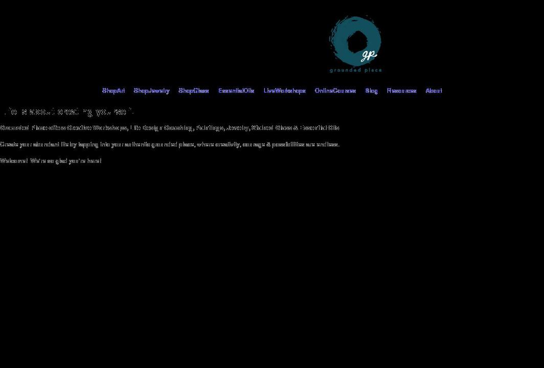 groundedplace.com shopify website screenshot