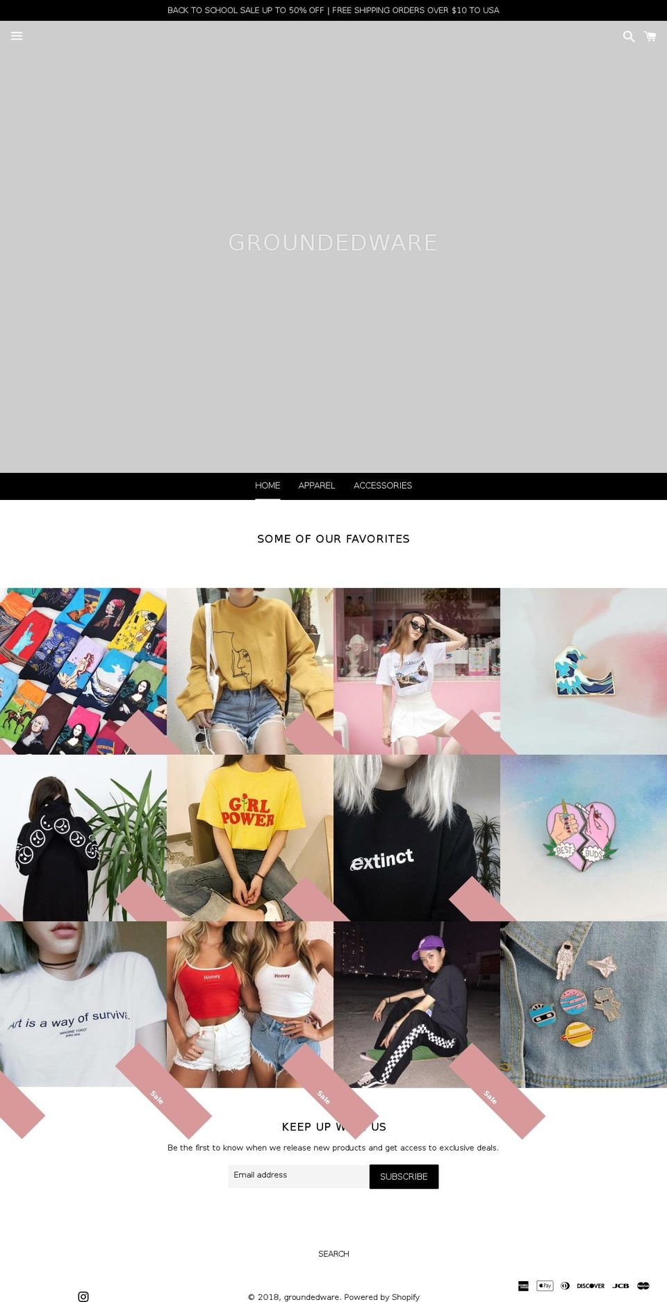 groundedware.com — Shopify storefront screenshot